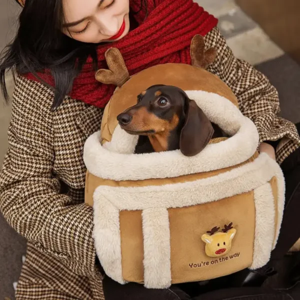 christmas-dachshund-carrier-weenieland-shop Soft Christmas Dachshund Carrier