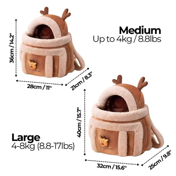 christmas-dachshund-carrier-weenieland-shop-size-chart Soft Christmas Dachshund Carrier