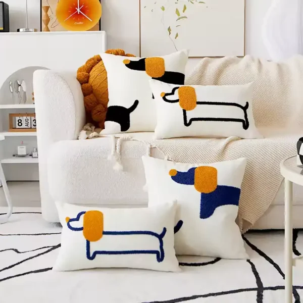 embroidered-dachshund-pillow-weenieland-shop-3 Embroidered Dachshund Pillow