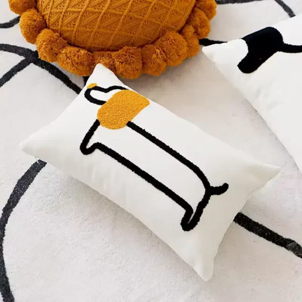 embroidered-dachshund-pillow-weenieland-shop-5 Embroidered Dachshund Pillow