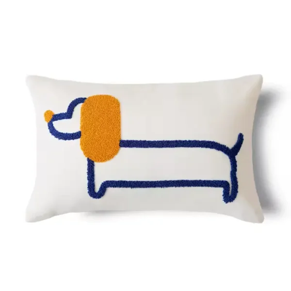 embroidered-dachshund-pillow-weenieland-shop-blue-30x50 Embroidered Dachshund Pillow