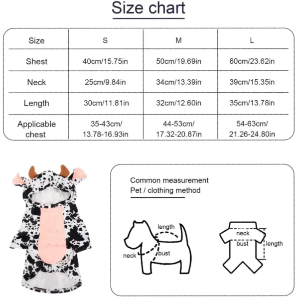 sausage-dog-cow-pyjama-weenieland-shop-size-chart Sausage Dog Cow Pyjama